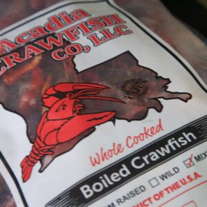 whole cooked crawfish